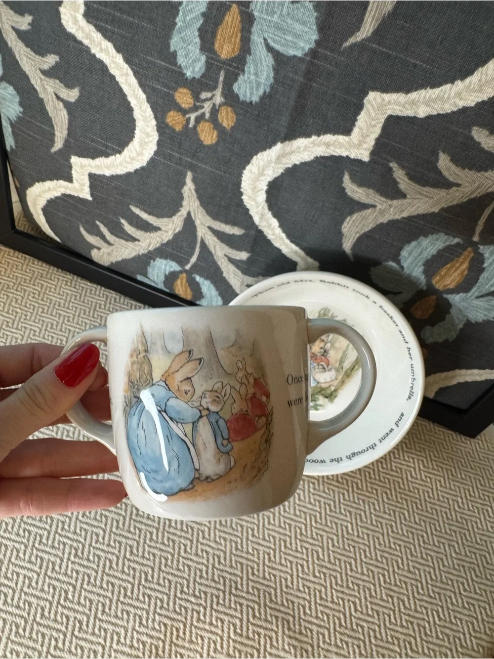Wedgwood Peter Rabbit Tea Cup and Bowl Set in Blue and Yellow